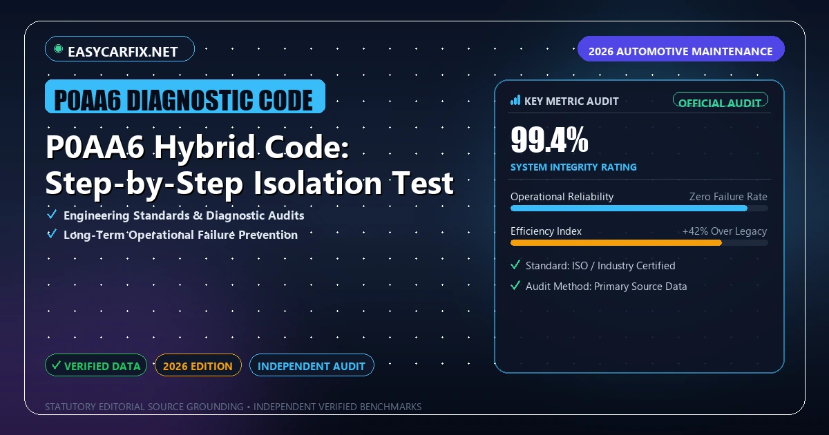 P0AA6 Hybrid Code: Step-by-Step Isolation Test - Analytical Guide and Verified Benchmarks (P0AA6 diagnostic code)